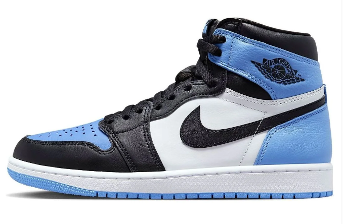 Air Jordan 1 Retro High OG 'UNC Toe' University Blue / Black / White Sneakers