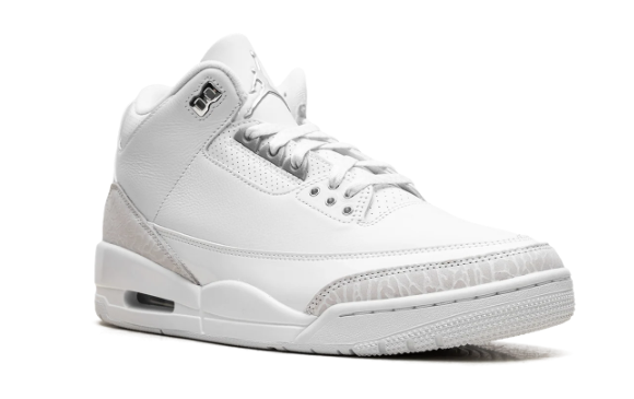 Air Jordan 3 'Pure Money' 2025 White / Metallic Silver Sneakers