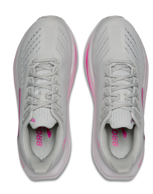 Women’s Max-Cushion Running Shoes – Oyster / Argyle / Cyber Pink