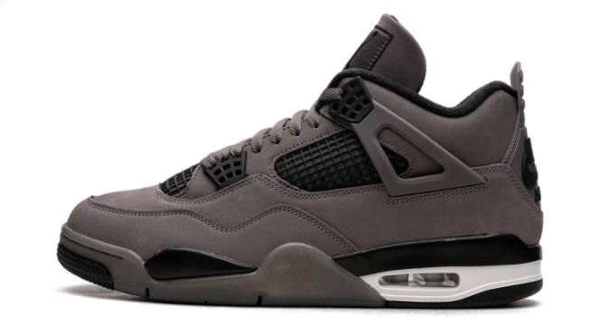 Air Jordan 4 Retro 'Cave Stone' Grey / Black Sneakers