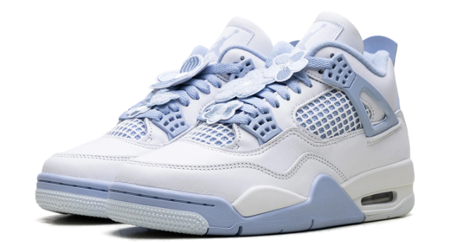 Women's Air Jordan 4 "Aluminum" – White / Aluminum Blue