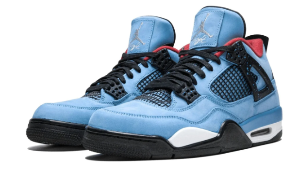 Air Jordan 4 Blue / Black / Red Sneakers