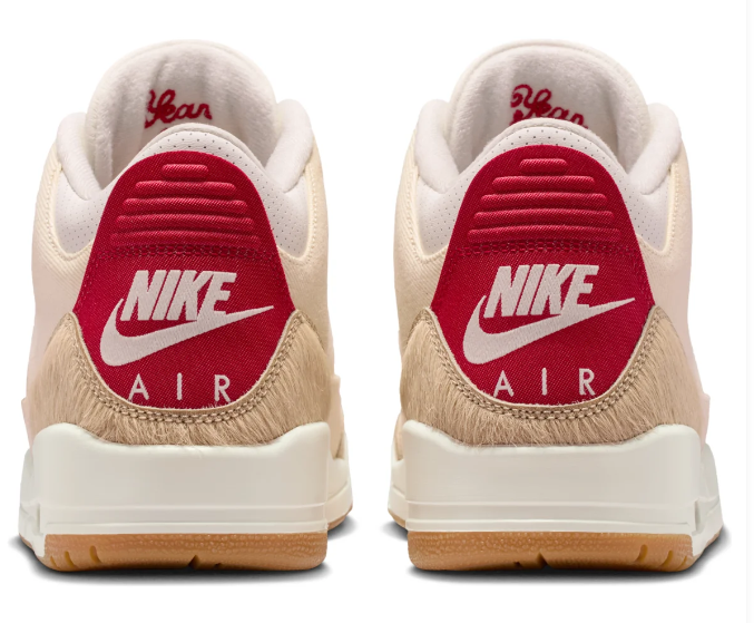 Air Jordan 3 'Year of the Horse' Ecru Denim Sneakers