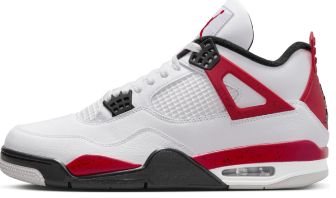 Air Jordan 4 Retro 'Red Cement' White / Fire Red Sneakers