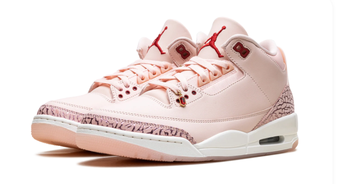 Air Jordan 3 'Valentine's Day' Washed Coral / Gym Red / Sail Sneakers