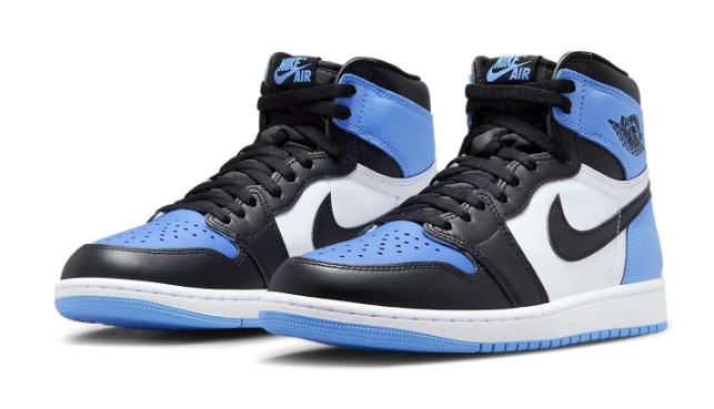 Air Jordan 1 Retro High OG 'UNC Toe' University Blue / Black / White Sneakers