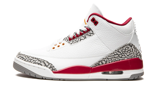 Air Jordan 3 'Cardinal' White / Cardinal Red / Light Curry Sneakers