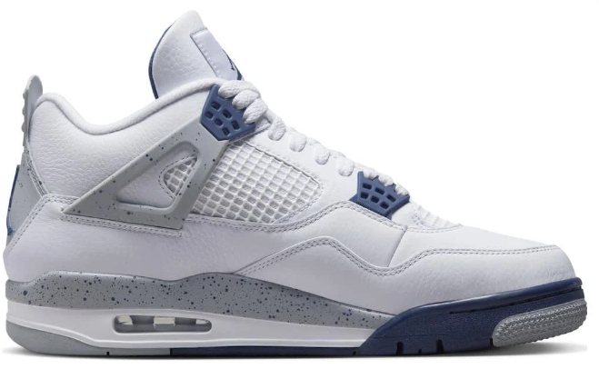 Air Jordan 4 Retro 'Midnight Navy' White / Navy Sneakers