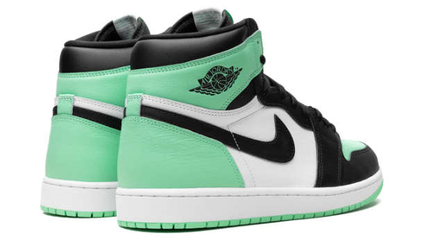 Air Jordan 1 Retro High OG 'Green Glow' White / Black / Green Sneakers