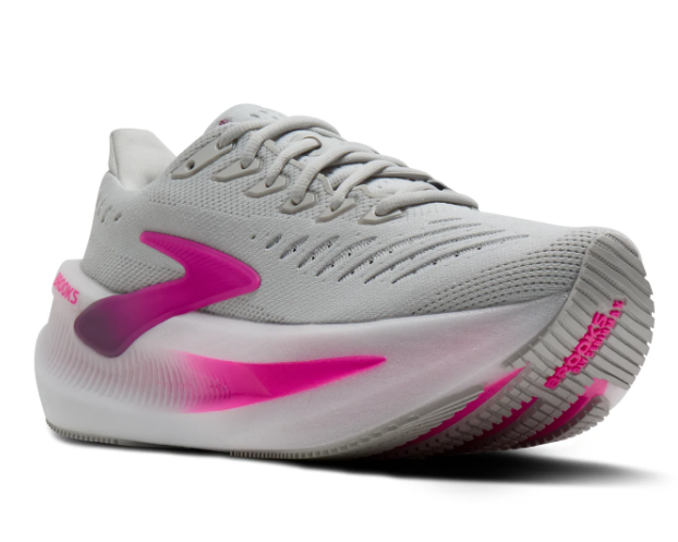 Women’s Max-Cushion Running Shoes – Oyster / Argyle / Cyber Pink