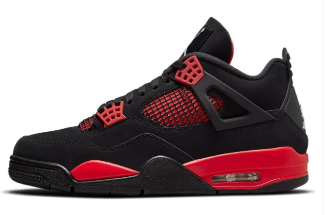 Air Jordan 4 Retro 'Red Thunder' Black / Red Sneakers