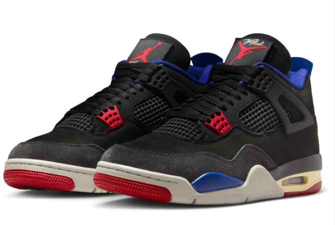 Air Jordan 4 Retro 'Rare Air' Black / Royal Blue Sneakers
