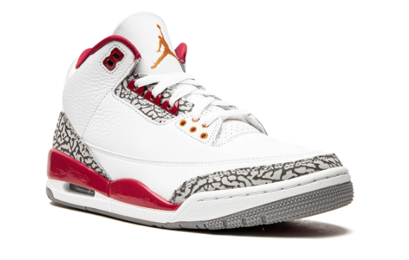 Air Jordan 3 'Cardinal' White / Cardinal Red / Light Curry Sneakers