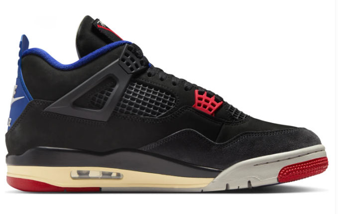 Air Jordan 4 Retro 'Rare Air' Black / Royal Blue Sneakers