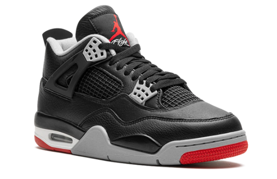 Air Jordan 4 Retro 'Bred Reimagined' Black / Cement Grey Sneakers