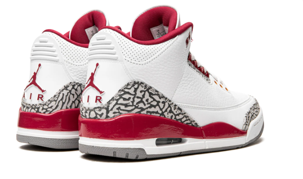 Air Jordan 3 'Cardinal' White / Cardinal Red / Light Curry Sneakers