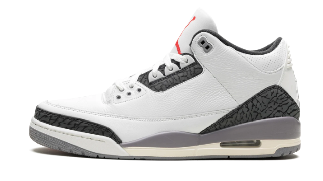 Air Jordan 3 Retro 'Cement Grey' Summit White / Fire Red Sneakers